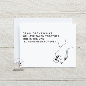 Walk down aisle proposal card | of all the walks | Will you walk me down the aisle | Dad Father Upie Upa Brother Wedding Day Card