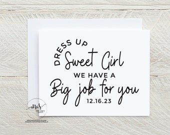 Will You Be our flower girl flower dude boy girl man our My Groomsman Card Best Man Card Groomsmen Cards A1 Size