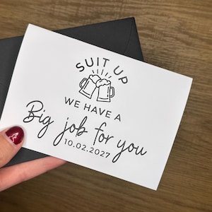 Cartão de Proposta para Padrinho de Casamento, Cartão para Papel de Padrinho, Mensagem Personalizada