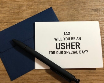 Will You Be an Usher our My Groomsman Card Best Man Card Groomsmen Cards A1 Size