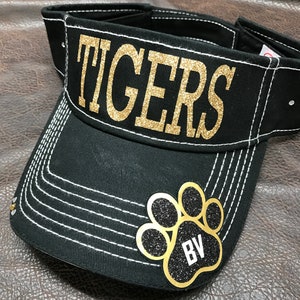 Custom team colors FOOTBALL visors - personalized with number and mom sister aunt grandma wife coach girlfriend - jersey number