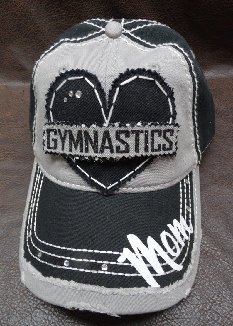 Gymnastics Dance Cheer mom or no mom coach aunt grandma personalizable customizable distressed hat image 1