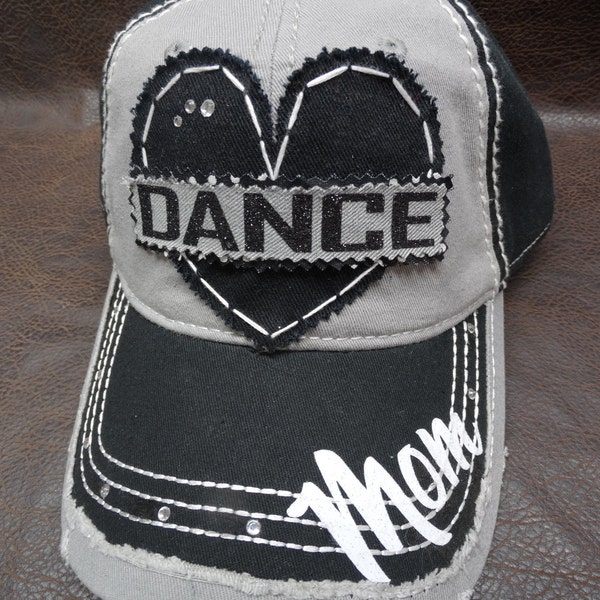 Cheer Mom Gymnastics Mom OR Dance mom distressed hat - customizable hat