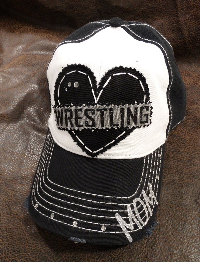 Wrestling Mom Love hat customizable wrestling hat