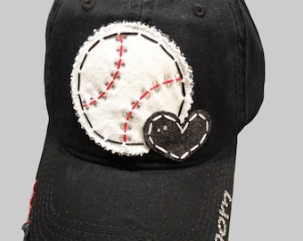 Boné de beisebol LOVE Mom Bling Patch - boné personalizável - personalizado com nome, número e cores - presente para mãe, irmã, tia, avó, vovó e mimi