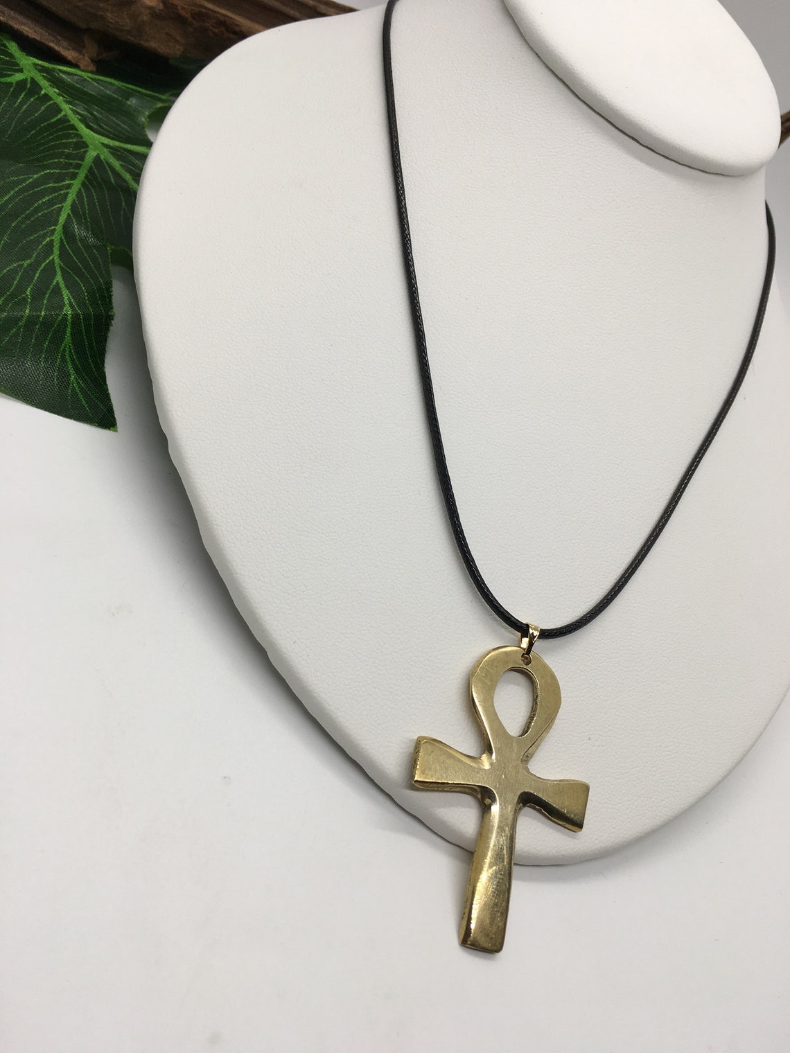 Kenyan Brass Ankh Pendant Necklace Africa Afrocentric Etsy