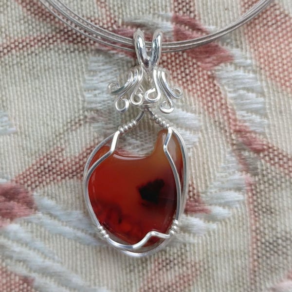 Carnelian Wire Wrap - Etsy