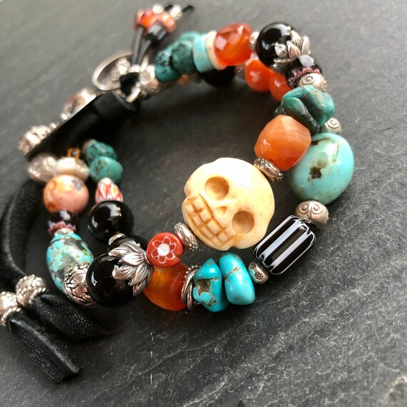 Skull jewelry bracelet deals