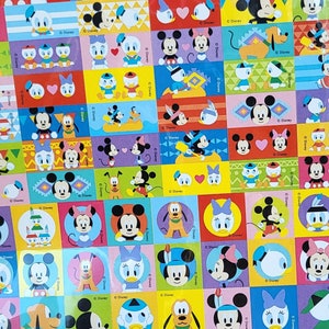 Mickey Mouse and Friends Massive Square Chibi Sticker Character Sheet