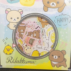 San-X Rilakkuma Korilakkuma Fancy Drinks 2019 40 Piece Sticker Seal Bits Flake Set