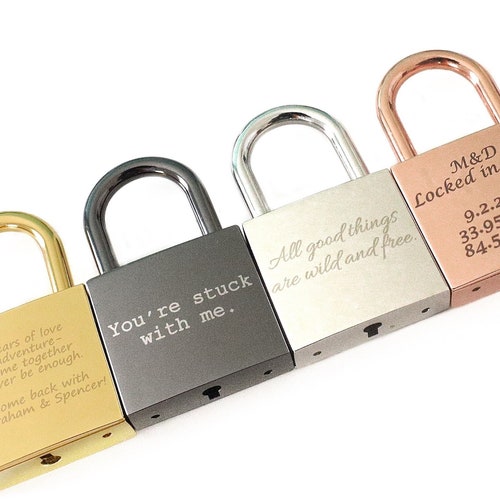 Custom Personalized Padlock Engraved Padlock Love Lock Etsy