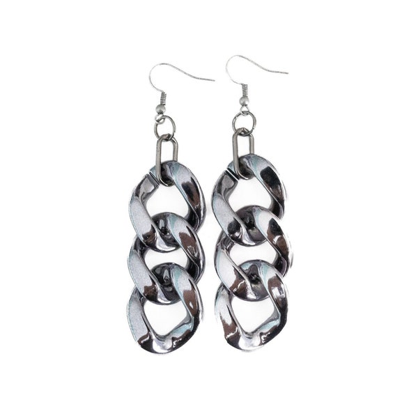 Chain Drop Earrings Etsy