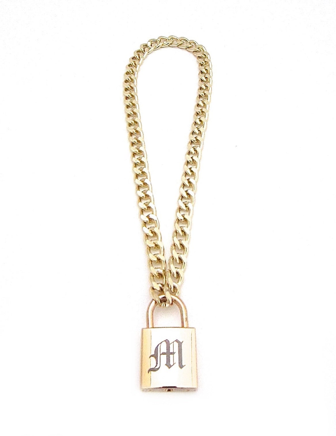 Custom Lock With Key Engraved Padlock Necklace, Custom Lock and Key Set, Gold Day Collar ...