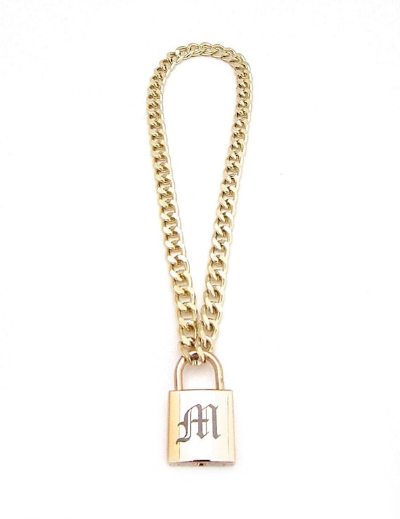 Personalized Padlock Chain Necklace