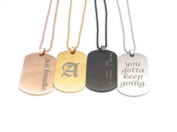 Collana Con Targhetta Per Cani Incisa: Ciondolo Militare - Foto 13