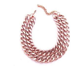 Chunky Statement Necklace Double 