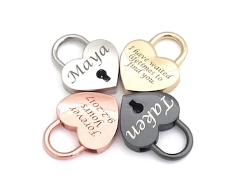 2020  Locks Heart Padlock Valentines Wedding Girls Women Gift W/KeysSets 