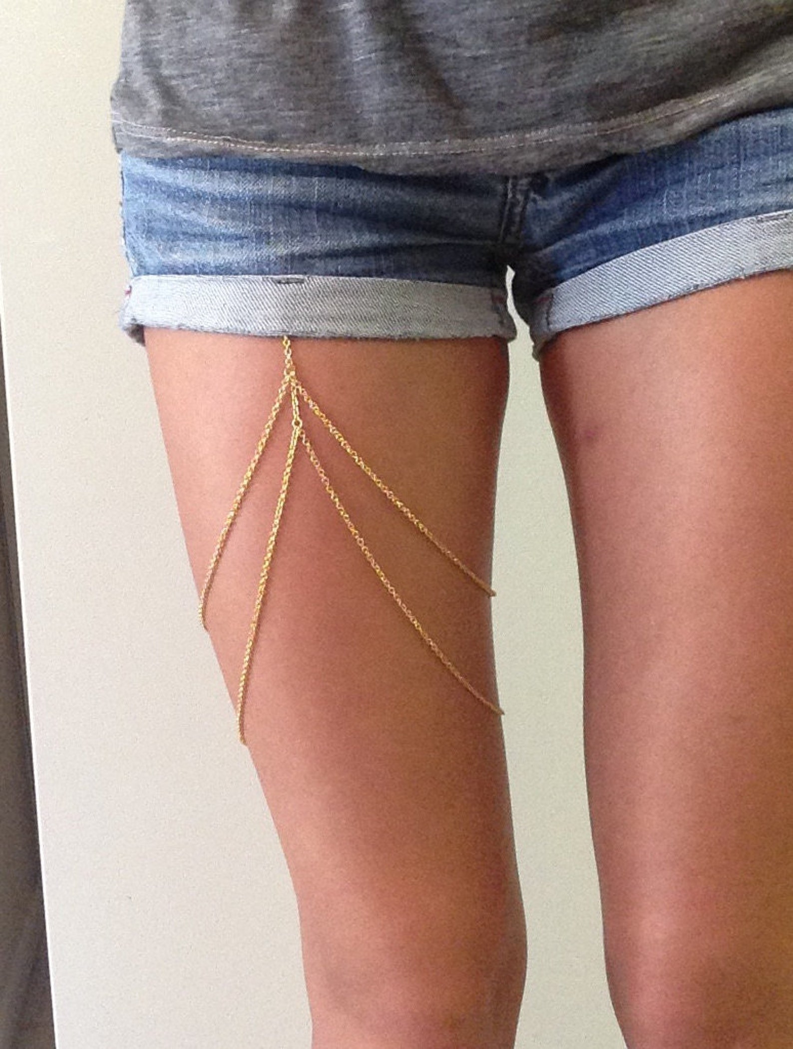 Simple Leg Chain Garter Thigh Chain Thigh Chain Leg Etsy
