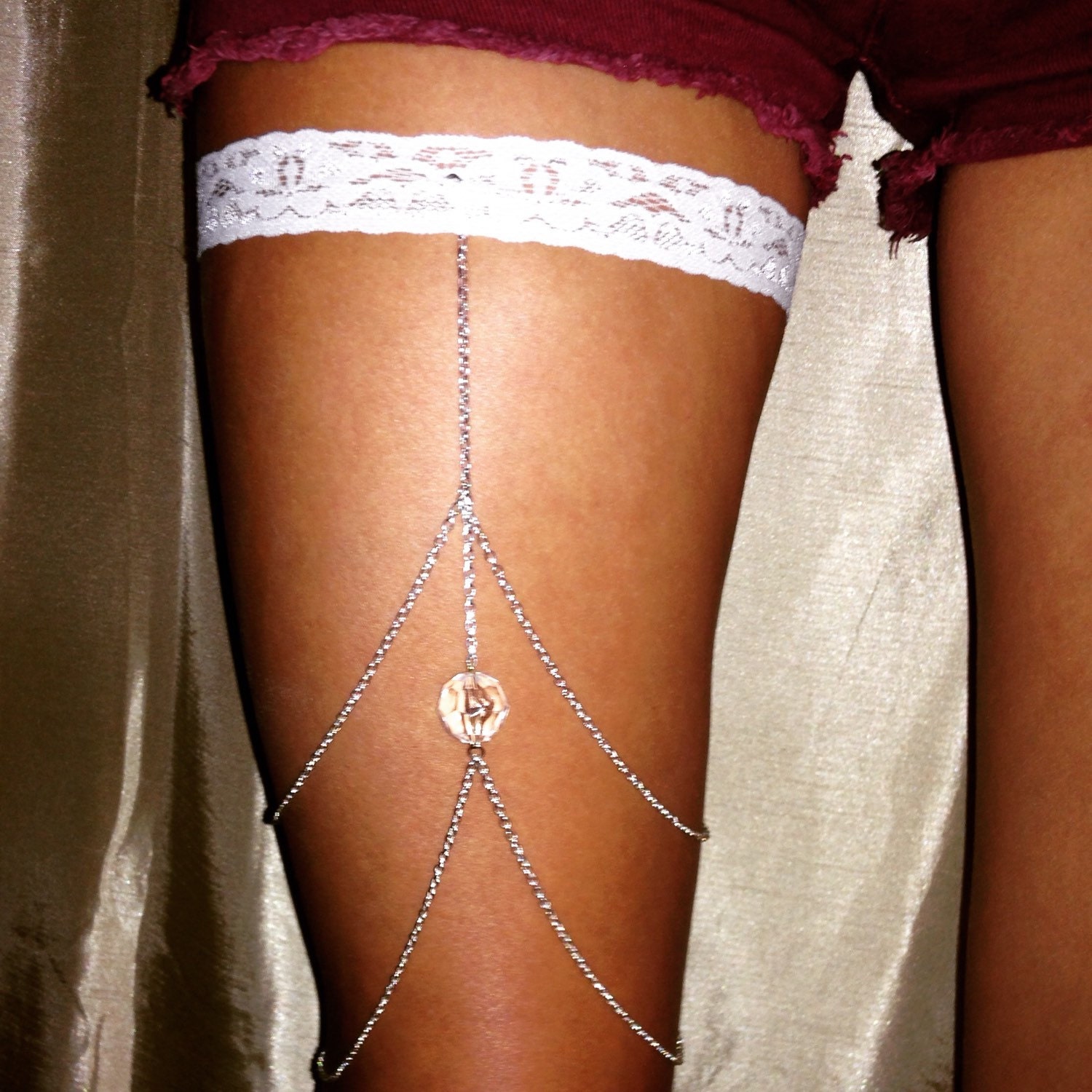Wedding Garter Leg Chain Garter Thigh Chain Leg Harness Leg - Etsy