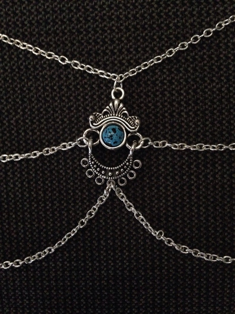 Silver and Turquoise Arm Chain