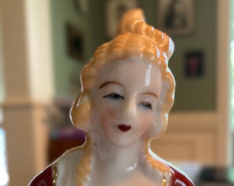 Mid Century Porcelain Victorian Lady Figurine