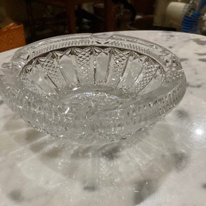Clear Lead Crystal Ashtray or Jewelry Holder