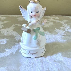 Porcelain  August Birthday Girl Angel Figurine