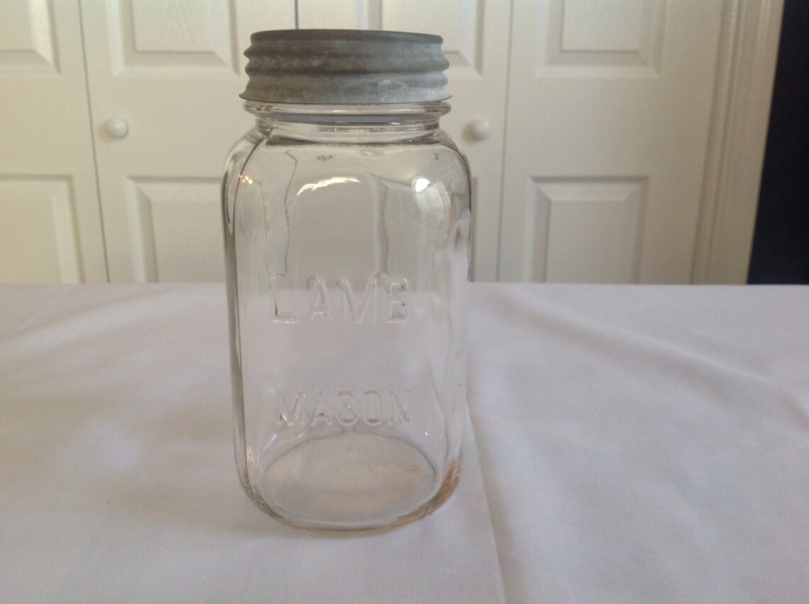 Lamb Mason Jar Quart Size Etsy