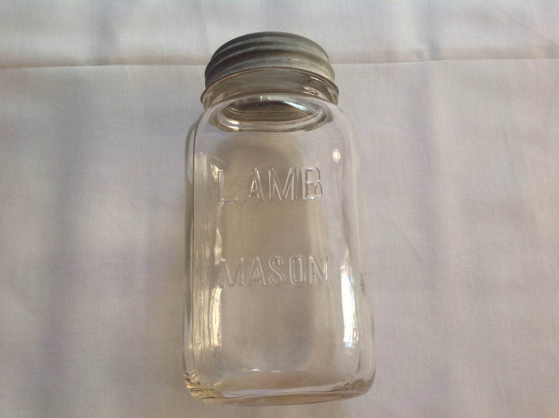 Lamb Mason Jar Quart Size Etsy