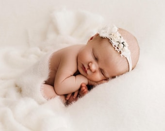 Newborn Photography Prop, Bean Bag Cover, Fabric Drop, Baby Photo Prop, Baby Shower Gift, Photography Backdrop, Ultimate Cashmere Drop White