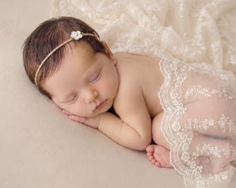 Newborn Photography Prop, Baby Lace Wrap, Lace Newborn Photography Prop, Newborn Baby Shower Gift, Newborn Photo Prop, Freya Lace Wrap