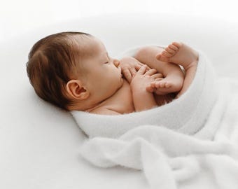 Newborn Photography Prop, Newborn Wrap, Newborn Photography, Soft Stretchy Baby Wrap, Newborn Photo Wrap, Ultimate Cashmere Wraps Snow