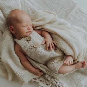 Newborn Photography Prop, Knitted Overalls, Baby Overalls, Newborn Photography Outfit, Boys Photography Outfit, Billie Mohair Overalls