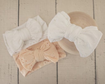 Baby Photography Prop, Girls Vintage Lace Headband, Boho Bow Headband, Sitter Session, Girls Headband, Cake Smash, Georgie Bow Headband