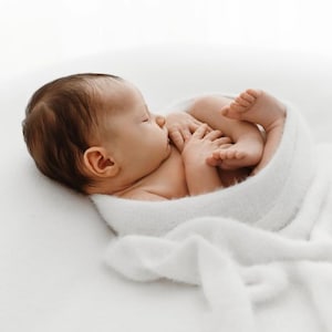 Rekwizyt do fotografii noworodkowej, otulacz dla noworodka, fotografia noworodkowa, miękki, elastyczny otulacz dla niemowląt, otulacz do zdjęć noworodkowych, najlepsze otulacze kaszmirowe Snow