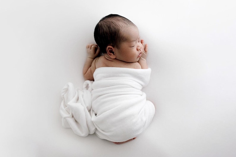 Nyföddfotograferingsrekvisita, bönpåse, tygbakgrund, stretchfiltfotografering, fotorekvisita, nyfödddroppe, Essential Studio-droppe elfenben bild 7