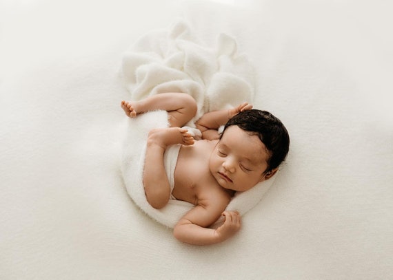 Newborn Photography Prop, Bean Bag Cover, Fabric Drop, Baby Photo Prop, Baby Shower Gift, Photography Backdrop, Ultimate Cashmere Drop Ivory