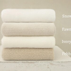 Newborn Photography Prop, Newborn Wrap, Newborn Photography, Soft Stretchy Baby Wrap, Newborn Photo Wrap, Ultimate Cashmere Wraps Ivory image 3
