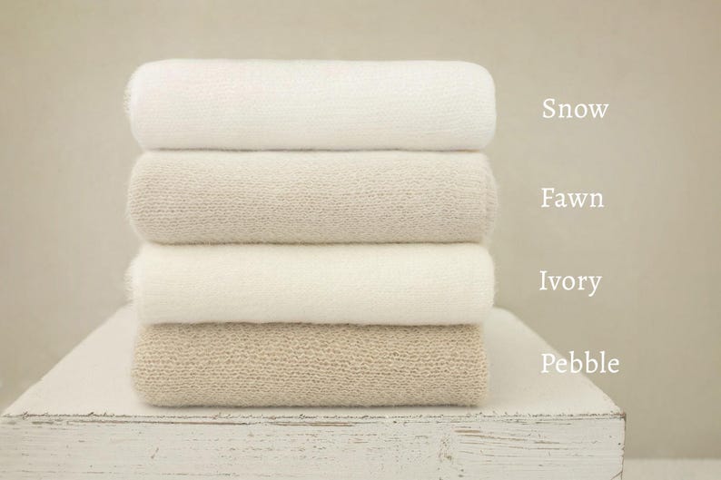 Newborn Photography Prop, Newborn Wrap, Newborn Photography, Soft Stretchy Baby Wrap, Newborn Photo Wrap, Ultimate Cashmere Wraps Ivory image 3