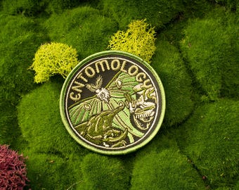 Entomology Patch: Atlas Beetle, Luna Moth, Flower Mantis Sew-on