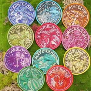 Arachnology Patch: Tarantula, Orb Weaver, Scorpion Embroidery (3.5" Diameter) image 4