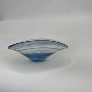 Mid century modern vintage 1950s Holmegaard Glass Selandia Low Bowl by Per Lutken image 3