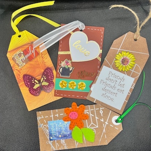 Friendly Sewing Themed Background Gift Tags