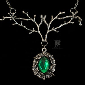 Leaf branches forest necklace fairy jewelry