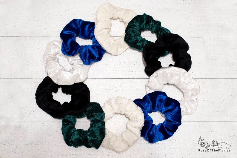 Set of 10 velvet scrunchies hair accessories