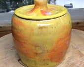 Sun Cookie Jar, Dog Treat Jar, Dog Biscuit Jar, Kitchen Canister, Cookie Jar, Pottery, Handmade
