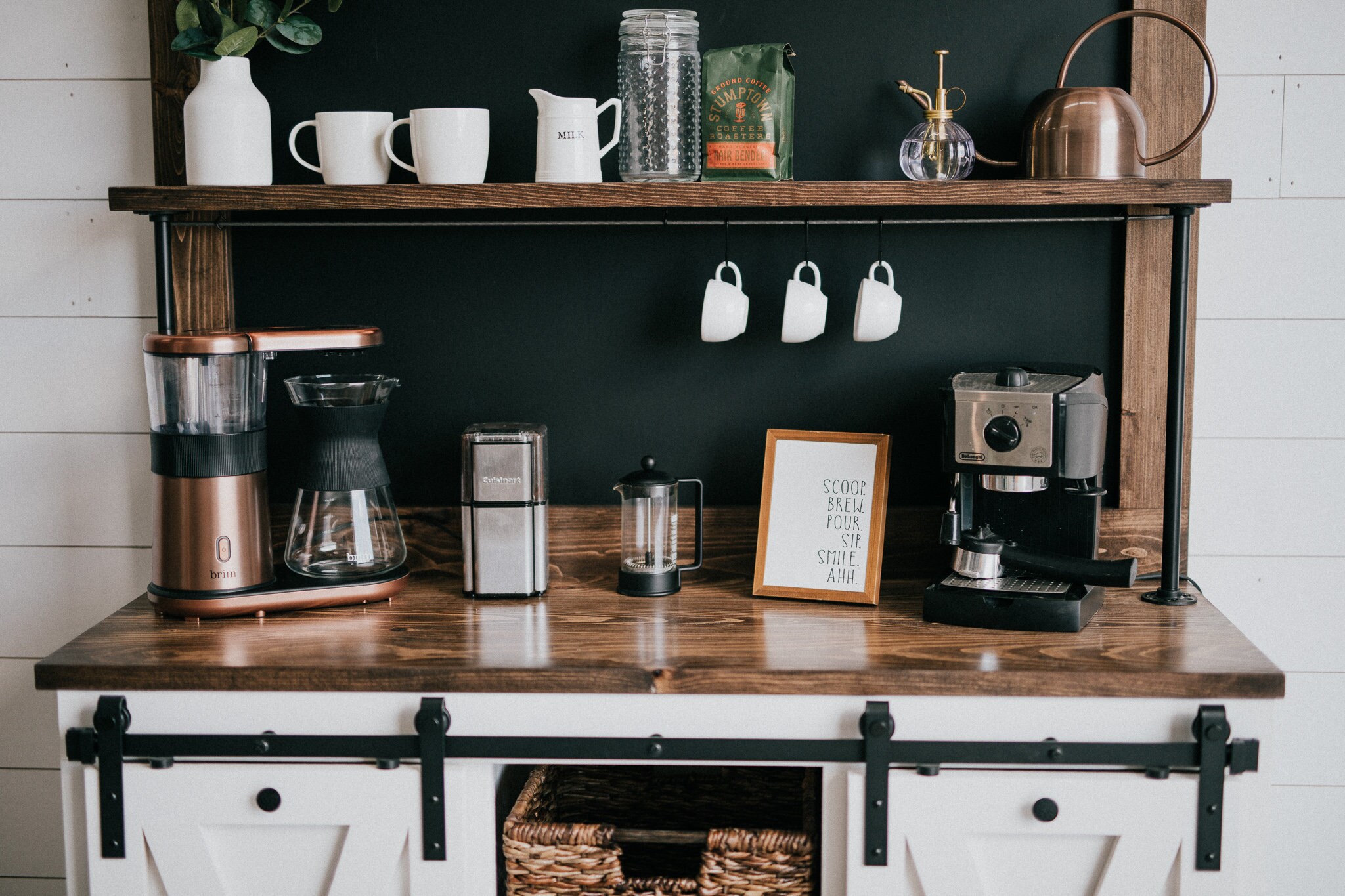 Weston Chalkboard Coffee Bar Buffet Etsy Canada