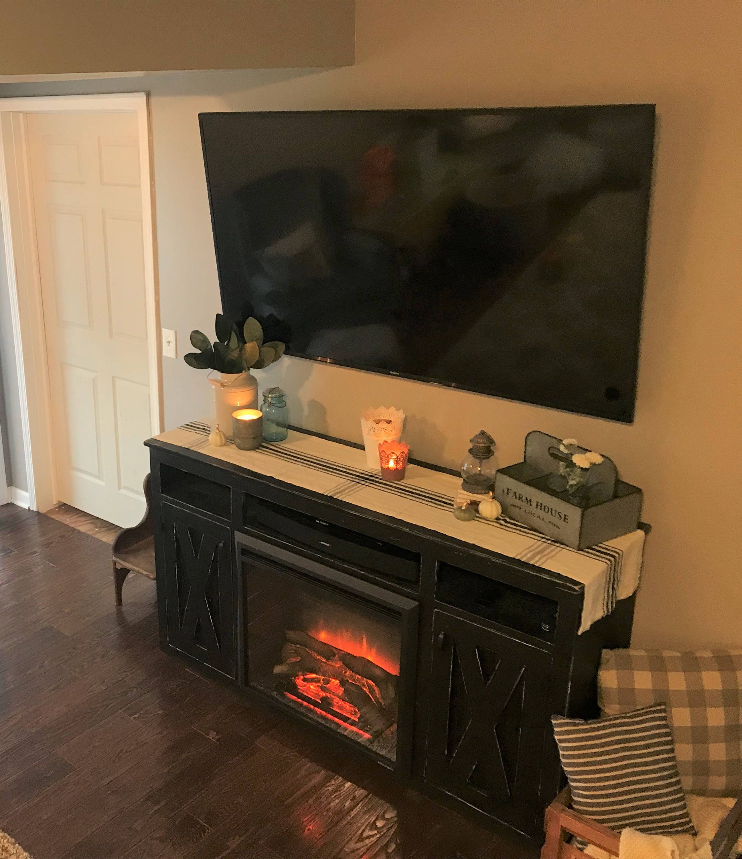 Farmhouse Fireplace Entertainment Console Free Shipping