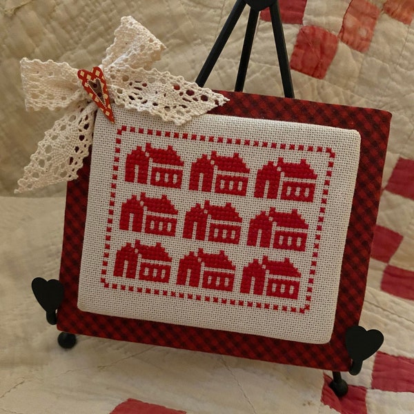 Little Red Schoolhouse Cross Stitch Pattern