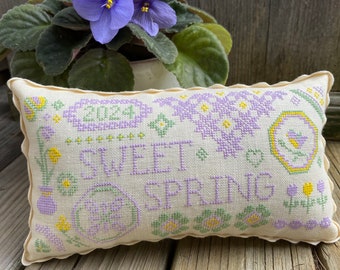 Sweet Spring Quaker PDF Cross Stitch Pattern